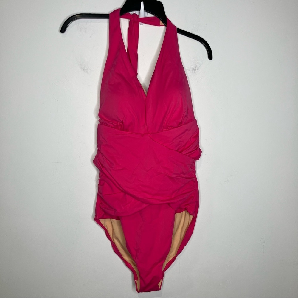 Swimsuits for all hot pink one piece swimsuit size 16 new with tags